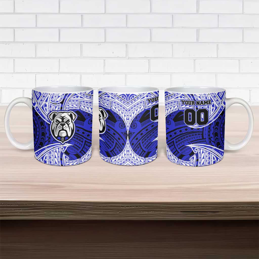 Personalized Canterbury-Bankstown Bulldogs Ceramic Mug Polynesian Tribal Pattern Style