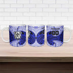 Personalized Canterbury-Bankstown Bulldogs Ceramic Mug Polynesian Tribal Pattern Style