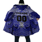 Personalized Canterbury-Bankstown Bulldogs Cloak Polynesian Tribal Pattern Style