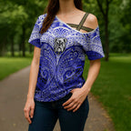 Personalized Canterbury-Bankstown Bulldogs Cross Shoulder Shirt Polynesian Tribal Pattern Style
