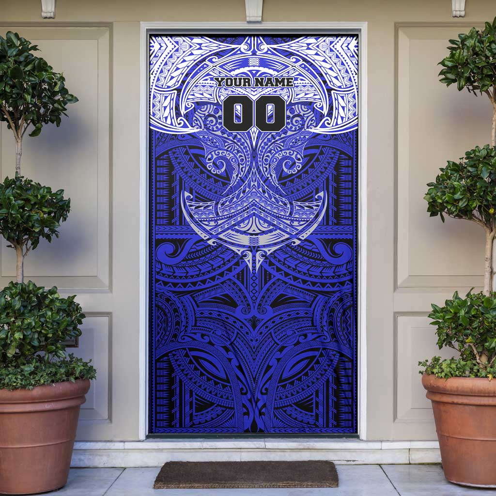 Personalized Canterbury-Bankstown Bulldogs Door Cover Polynesian Tribal Pattern Style