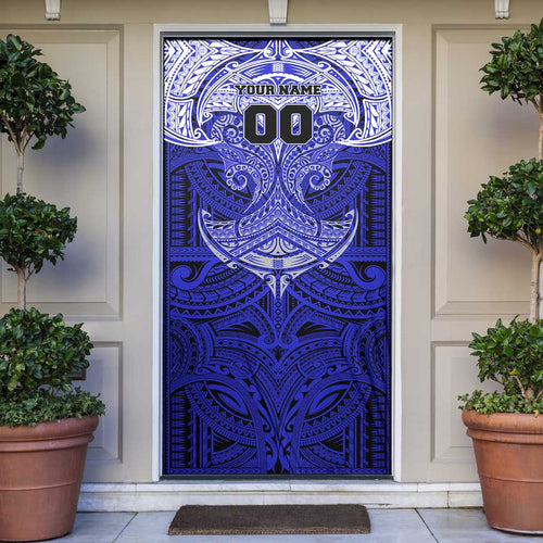 Personalized Canterbury-Bankstown Bulldogs Door Cover Polynesian Tribal Pattern Style
