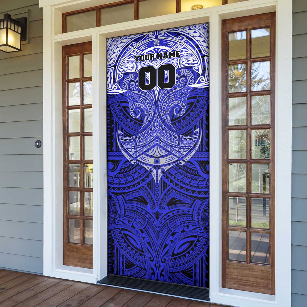 Personalized Canterbury-Bankstown Bulldogs Door Cover Polynesian Tribal Pattern Style