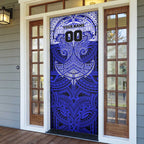 Personalized Canterbury-Bankstown Bulldogs Door Cover Polynesian Tribal Pattern Style