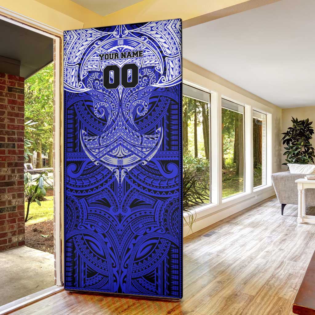 Personalized Canterbury-Bankstown Bulldogs Door Cover Polynesian Tribal Pattern Style