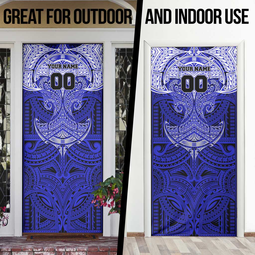 Personalized Canterbury-Bankstown Bulldogs Door Cover Polynesian Tribal Pattern Style