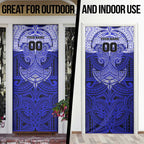 Personalized Canterbury-Bankstown Bulldogs Door Cover Polynesian Tribal Pattern Style