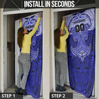 Personalized Canterbury-Bankstown Bulldogs Door Cover Polynesian Tribal Pattern Style