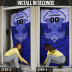 Personalized Canterbury-Bankstown Bulldogs Door Cover Polynesian Tribal Pattern Style
