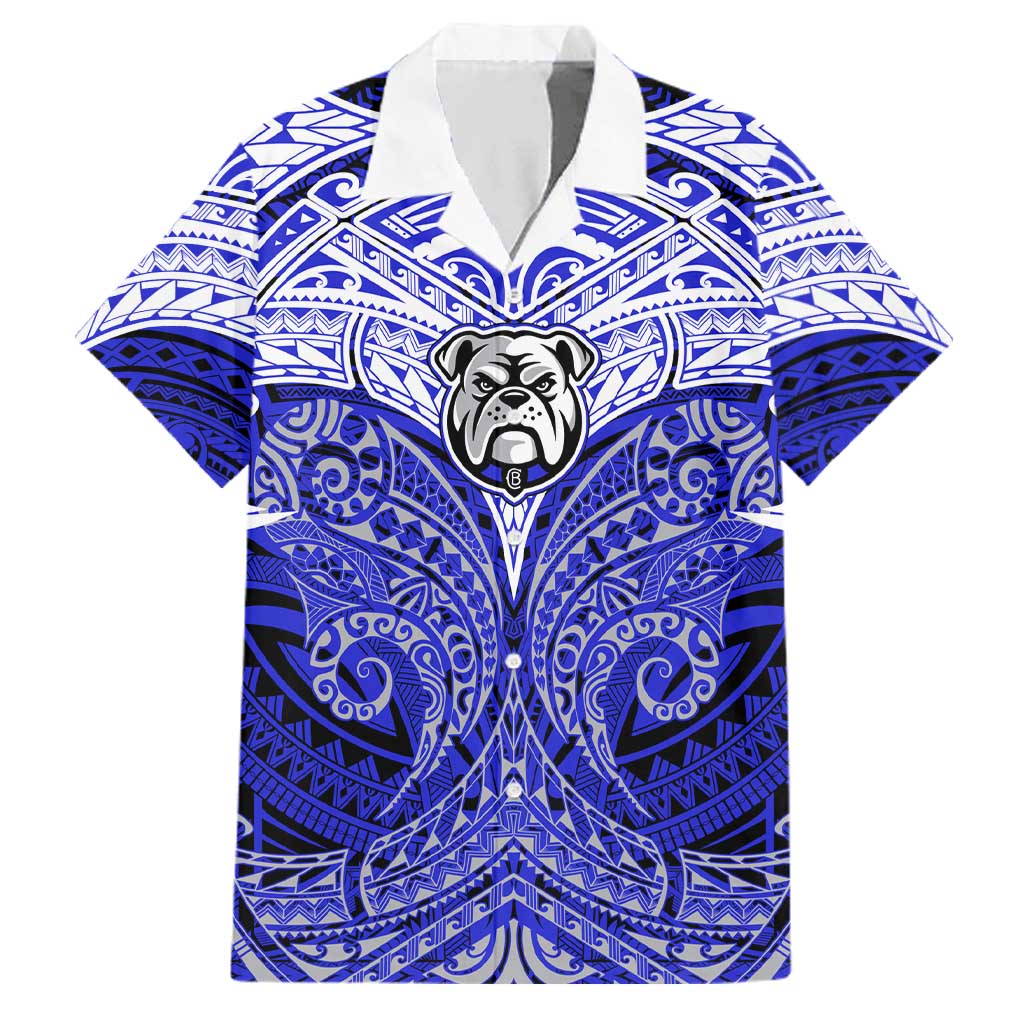 Personalized Canterbury-Bankstown Bulldogs Family Matching Summer Maxi Dress and Hawaiian Shirt Polynesian Tribal Pattern Style