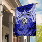 Personalized Canterbury-Bankstown Bulldogs Garden Flag Polynesian Tribal Pattern Style