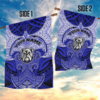 Personalized Canterbury-Bankstown Bulldogs Garden Flag Polynesian Tribal Pattern Style