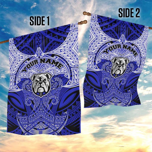 Personalized Canterbury-Bankstown Bulldogs Garden Flag Polynesian Tribal Pattern Style