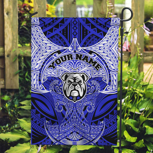 Personalized Canterbury-Bankstown Bulldogs Garden Flag Polynesian Tribal Pattern Style
