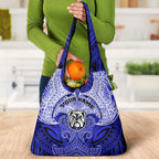 Personalized Canterbury-Bankstown Bulldogs Grocery Bag Polynesian Tribal Pattern Style