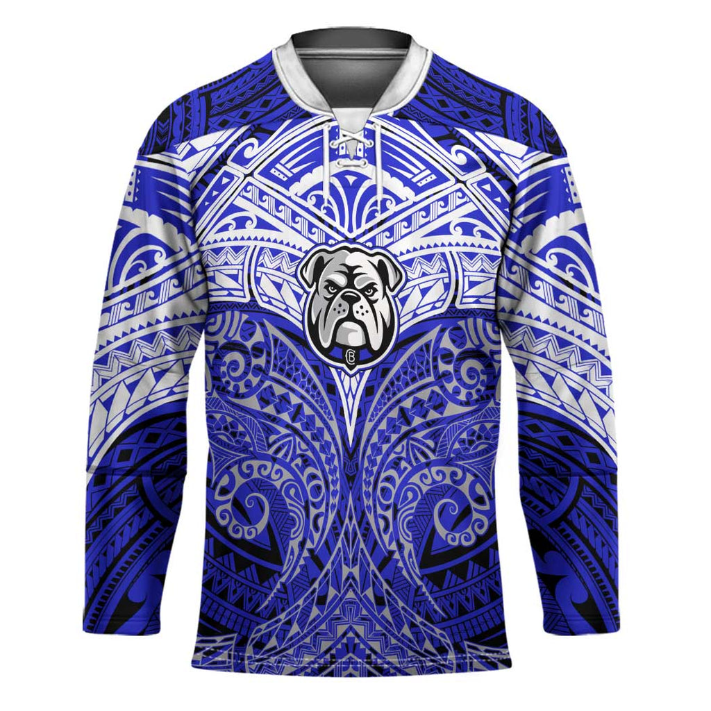 Personalized Canterbury-Bankstown Bulldogs Hockey Jersey Polynesian Tribal Pattern Style