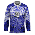 Personalized Canterbury-Bankstown Bulldogs Hockey Jersey Polynesian Tribal Pattern Style
