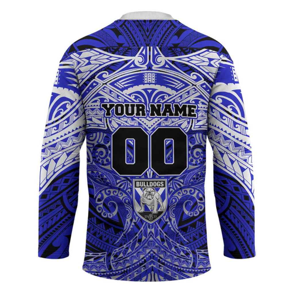 Personalized Canterbury-Bankstown Bulldogs Hockey Jersey Polynesian Tribal Pattern Style