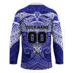 Personalized Canterbury-Bankstown Bulldogs Hockey Jersey Polynesian Tribal Pattern Style