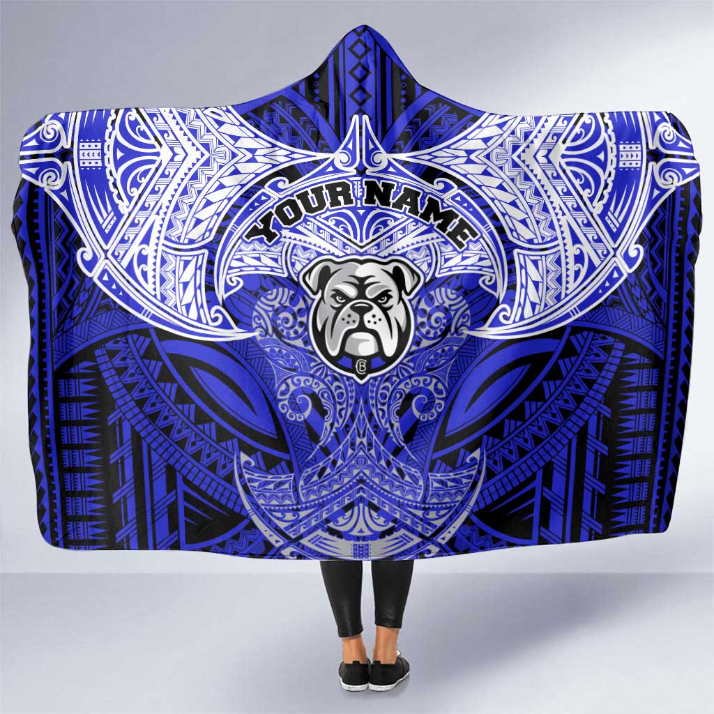Personalized Canterbury-Bankstown Bulldogs Hooded Blanket Polynesian Tribal Pattern Style