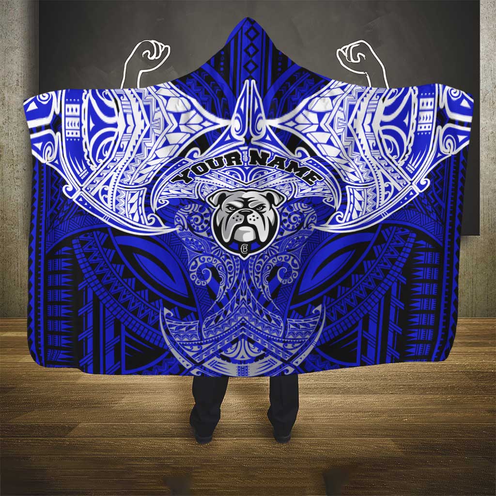 Personalized Canterbury-Bankstown Bulldogs Hooded Blanket Polynesian Tribal Pattern Style