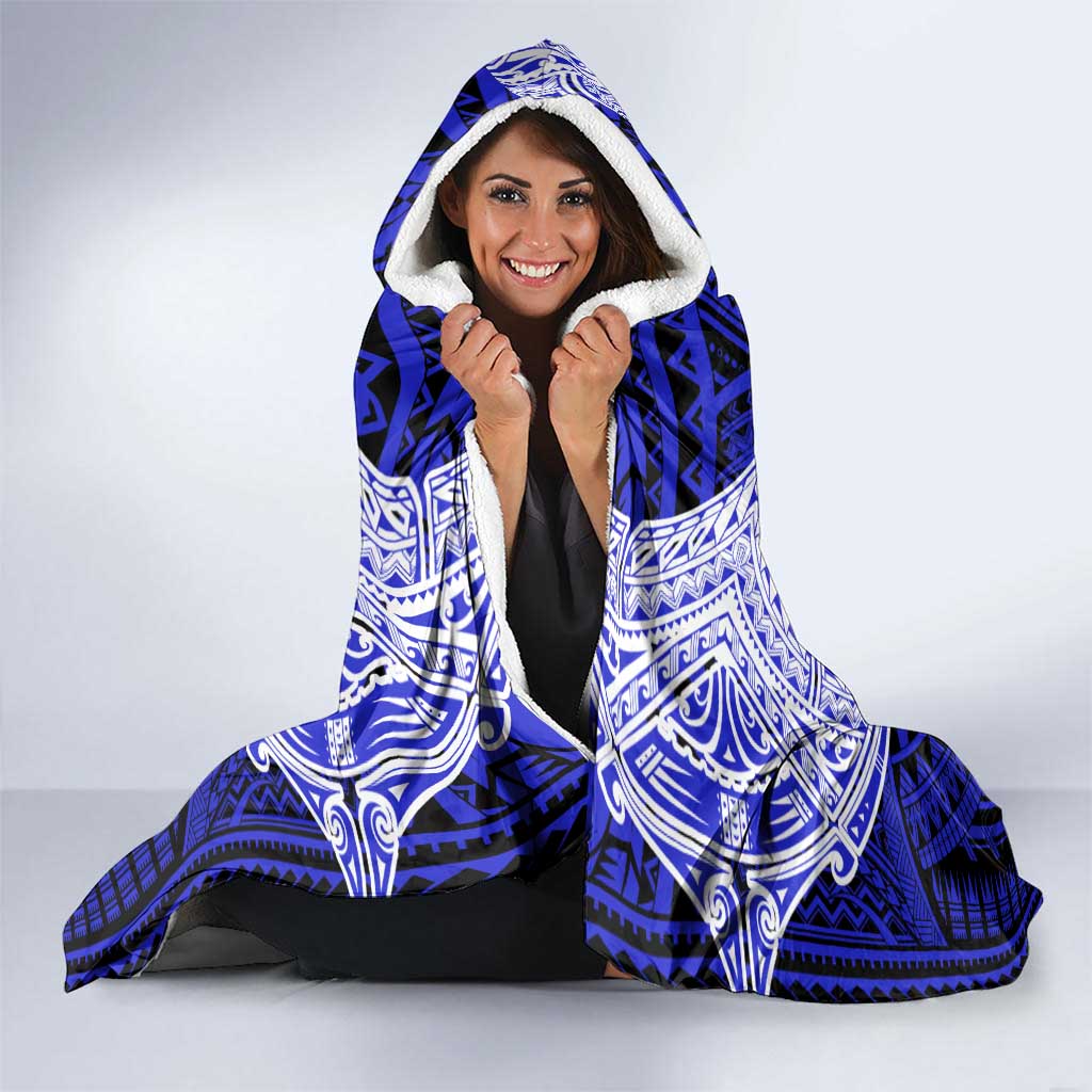 Personalized Canterbury-Bankstown Bulldogs Hooded Blanket Polynesian Tribal Pattern Style