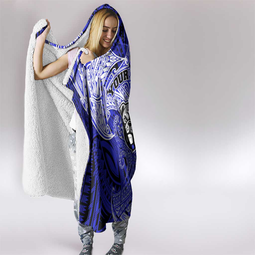Personalized Canterbury-Bankstown Bulldogs Hooded Blanket Polynesian Tribal Pattern Style