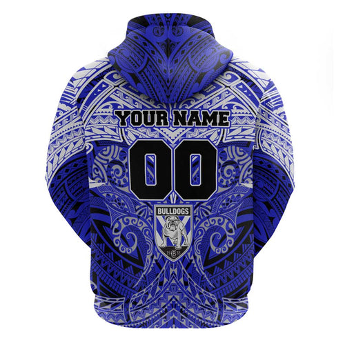 Personalized Canterbury-Bankstown Bulldogs Hoodie Polynesian Tribal Pattern Style