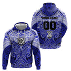 Personalized Canterbury-Bankstown Bulldogs Hoodie Polynesian Tribal Pattern Style