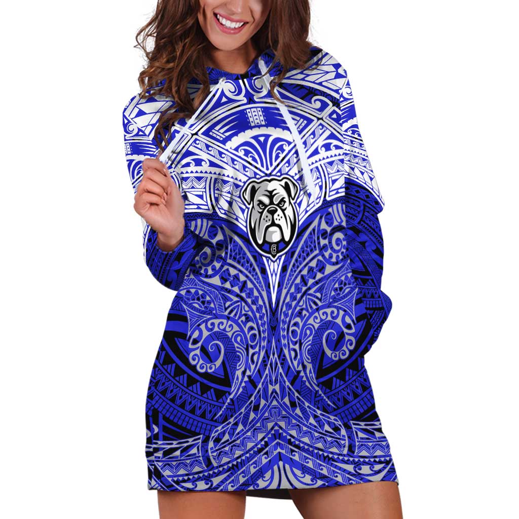 Personalized Canterbury-Bankstown Bulldogs Hoodie Dress Polynesian Tribal Pattern Style