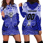 Personalized Canterbury-Bankstown Bulldogs Hoodie Dress Polynesian Tribal Pattern Style