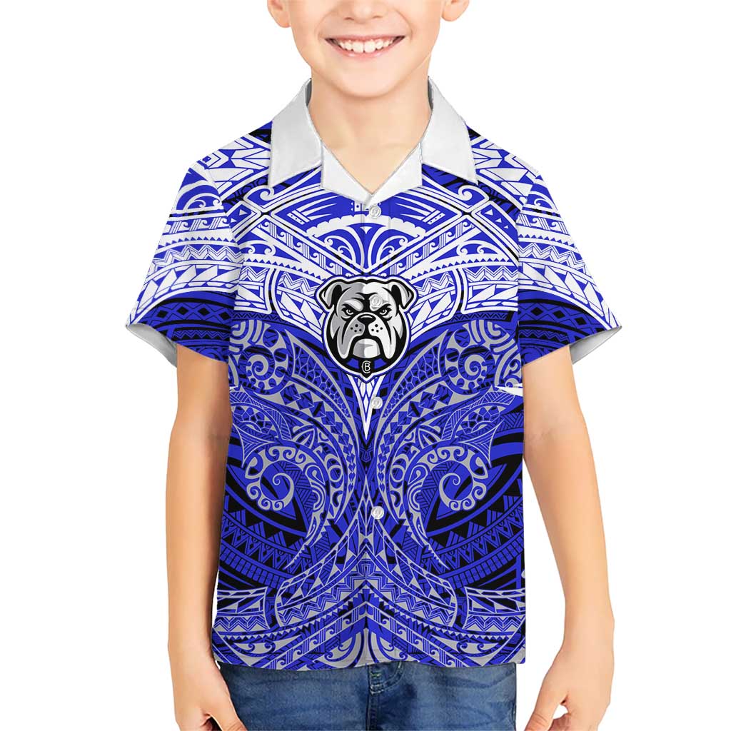 Personalized Canterbury-Bankstown Bulldogs Kid Hawaiian Shirt Polynesian Tribal Pattern Style