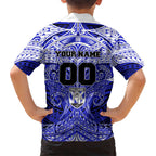 Personalized Canterbury-Bankstown Bulldogs Kid Hawaiian Shirt Polynesian Tribal Pattern Style