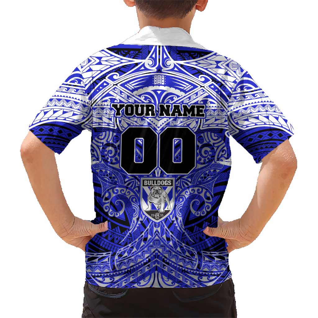 Personalized Canterbury-Bankstown Bulldogs Kid Hawaiian Shirt Polynesian Tribal Pattern Style