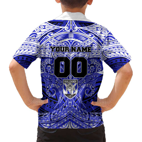 Personalized Canterbury-Bankstown Bulldogs Kid Hawaiian Shirt Polynesian Tribal Pattern Style