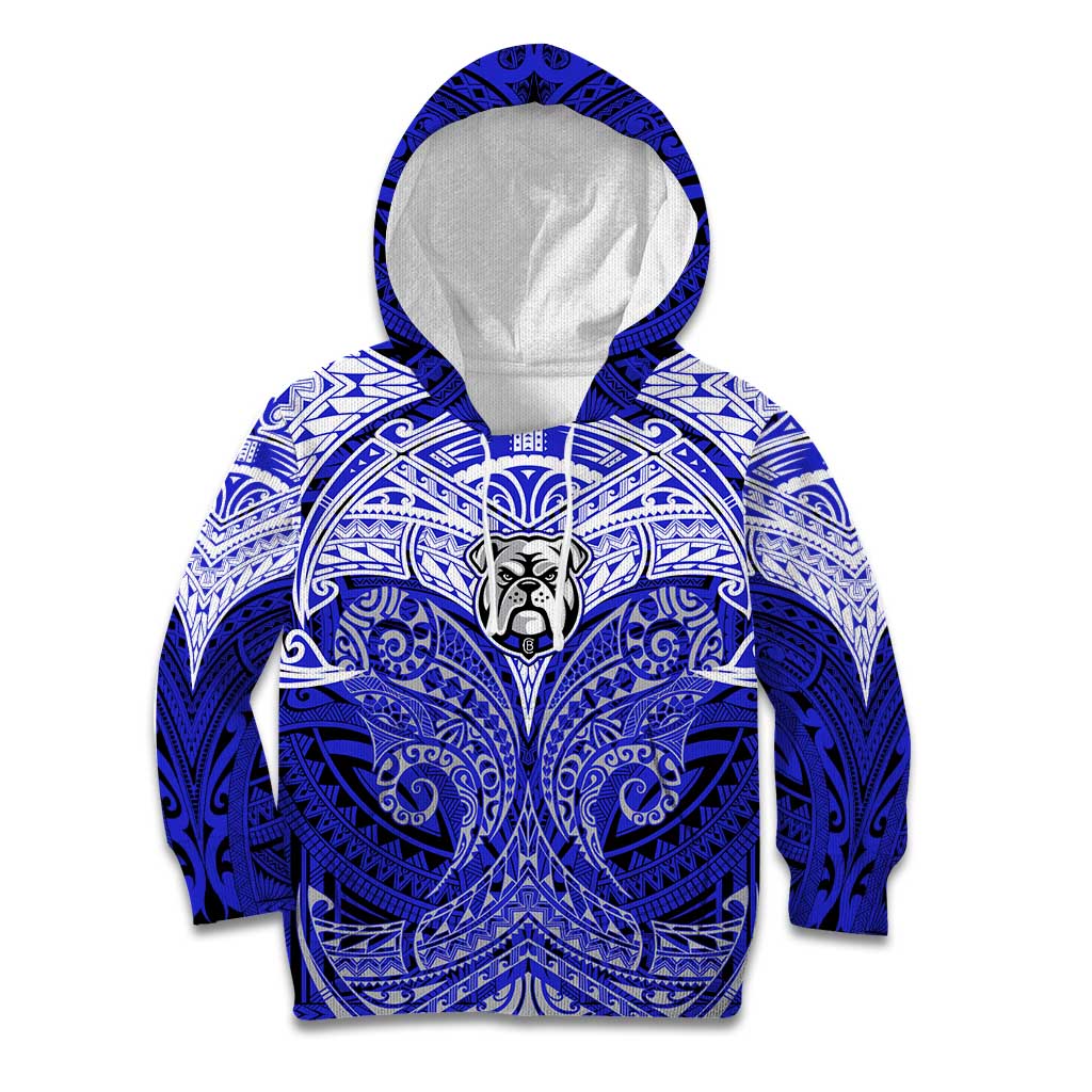 Personalized Canterbury-Bankstown Bulldogs Kid Hoodie Polynesian Tribal Pattern Style