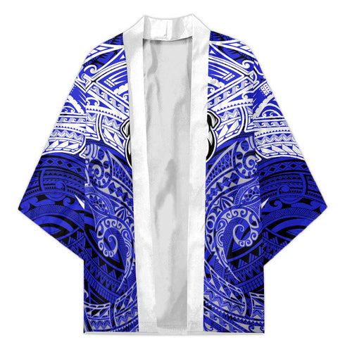 Personalized Canterbury-Bankstown Bulldogs Kimono Polynesian Tribal Pattern Style