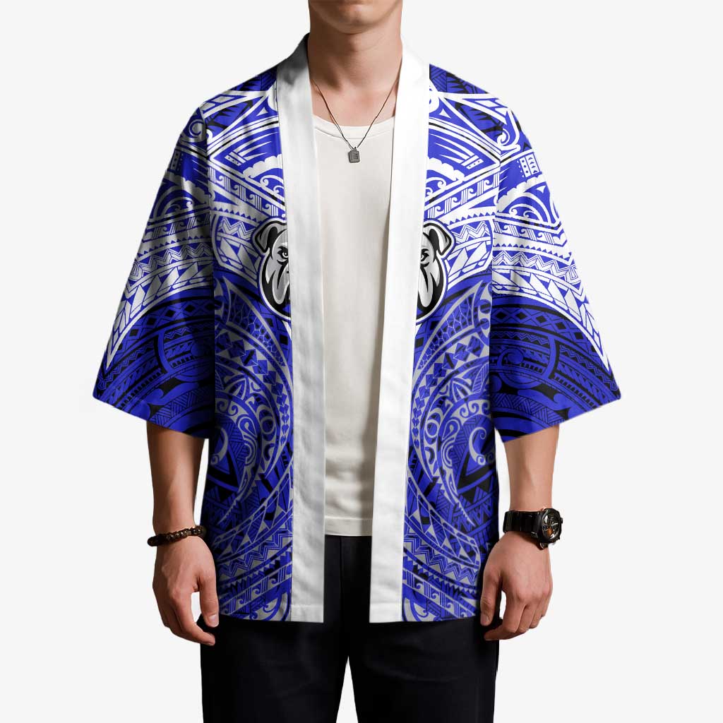 Personalized Canterbury-Bankstown Bulldogs Kimono Polynesian Tribal Pattern Style