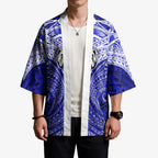 Personalized Canterbury-Bankstown Bulldogs Kimono Polynesian Tribal Pattern Style