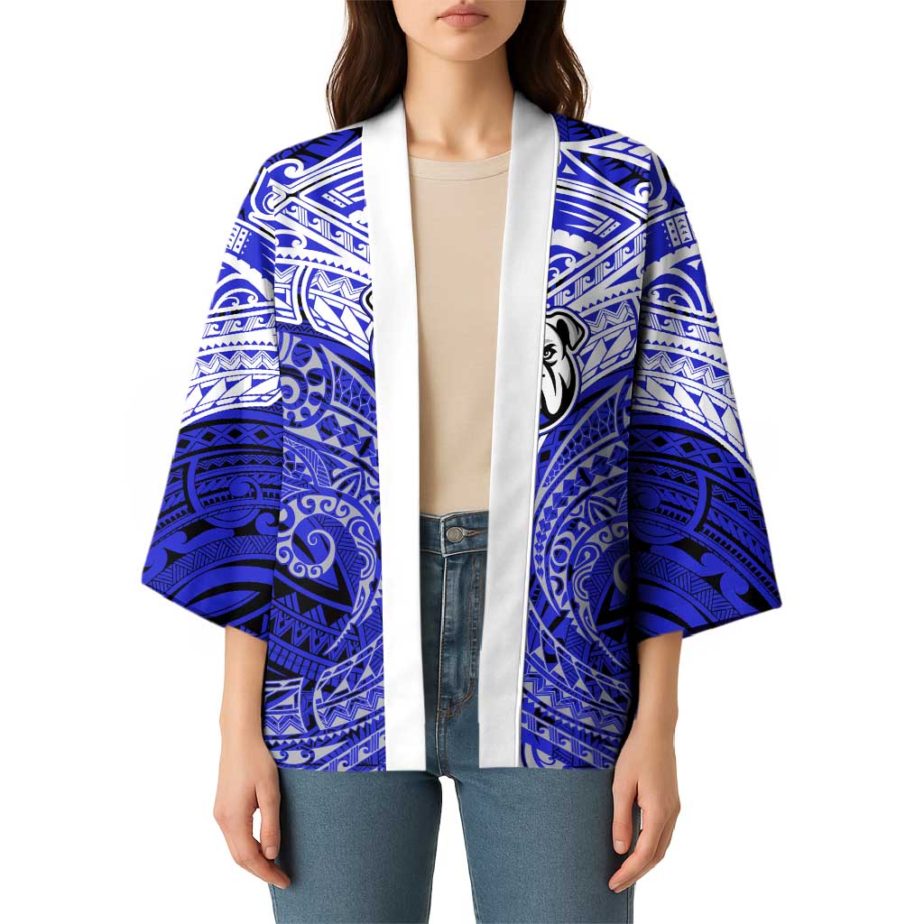 Personalized Canterbury-Bankstown Bulldogs Kimono Polynesian Tribal Pattern Style