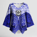 Personalized Canterbury-Bankstown Bulldogs Kimono Sleeve Blouse Polynesian Tribal Pattern Style