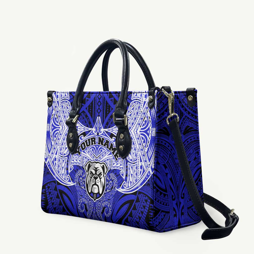 Personalized Canterbury-Bankstown Bulldogs Leather Bag Polynesian Tribal Pattern Style