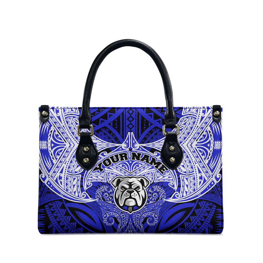 Personalized Canterbury-Bankstown Bulldogs Leather Bag Polynesian Tribal Pattern Style