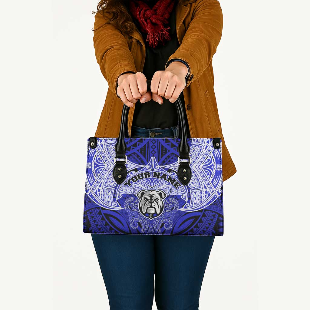 Personalized Canterbury-Bankstown Bulldogs Leather Bag Polynesian Tribal Pattern Style