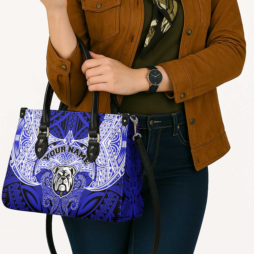 Personalized Canterbury-Bankstown Bulldogs Leather Bag Polynesian Tribal Pattern Style