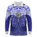 Personalized Canterbury-Bankstown Bulldogs Long Sleeve Polo Shirt Polynesian Tribal Pattern Style