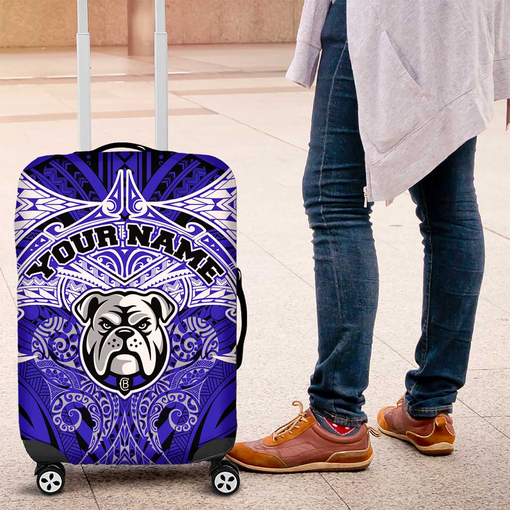 Personalized Canterbury-Bankstown Bulldogs Luggage Cover Polynesian Tribal Pattern Style