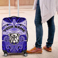 Personalized Canterbury-Bankstown Bulldogs Luggage Cover Polynesian Tribal Pattern Style