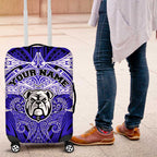 Personalized Canterbury-Bankstown Bulldogs Luggage Cover Polynesian Tribal Pattern Style