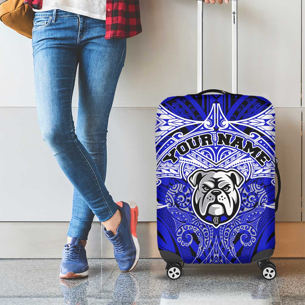 Personalized Canterbury-Bankstown Bulldogs Luggage Cover Polynesian Tribal Pattern Style